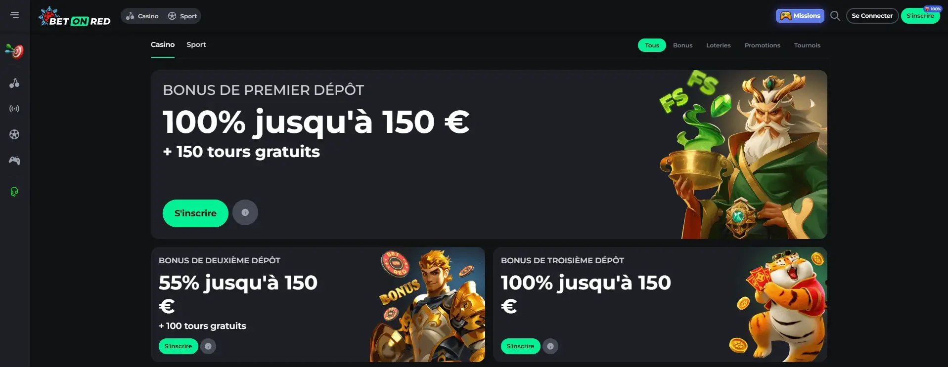 Bonus et promotions pour les meilleur joueurs de BetOnRed Casino Bonus et promotions pour les joueurs de BetOnRed Casino