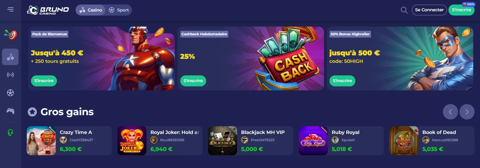 Bruno casino en ligne Bruno casino