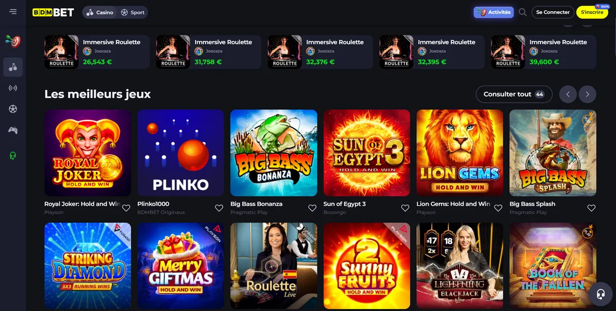 La Version Mobile de BDMbet casino La Version Mobile de BDMbet
